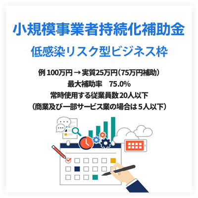 小規模事業者持続化補助金(低感染リスク型ビジネス枠)の申請支援サービス